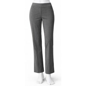 Express Editor Gray Straight Leg Dress Pants Womens 6S Charcoal Career Trousers